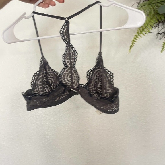 Free People Women's 34B Slow Dance Underwire Bra Gray Grey Lace - Picture 8 of 11